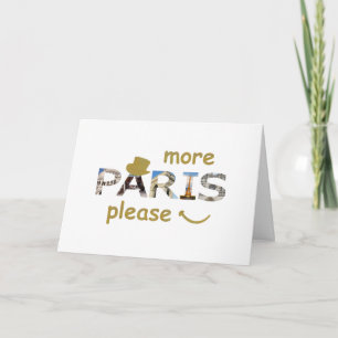 Tarjeta Atracciones de París Más París Por favor Brillo Do