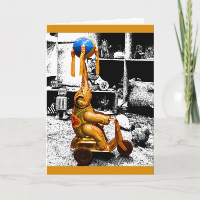 Tarjeta Atractivo Elephant Vintage Toy Elephant Card (Anverso)