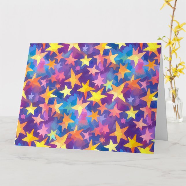 Tarjeta Atrapa una estrella que cae (flor amarilla)