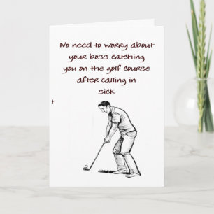 Tarjeta Atrapado jugando golf