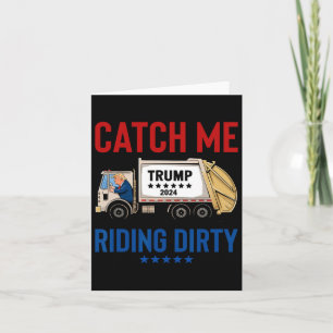 Tarjeta Atrapame montando sucio Basura Vota Trump Camión v