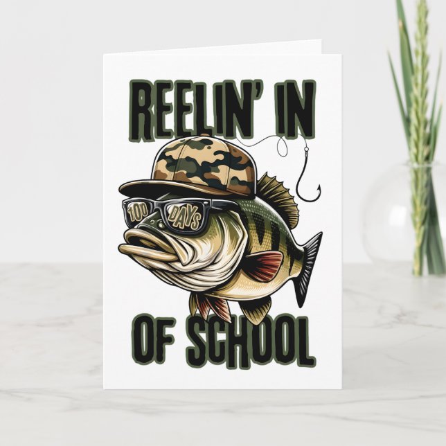 Tarjeta Atrapar 100 Días de Escuela de pesca (Anverso)