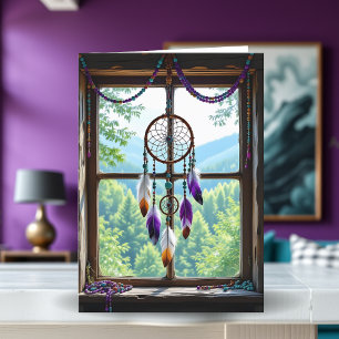 Tarjeta Atrapasueños en Ventana   Pensando en Ti