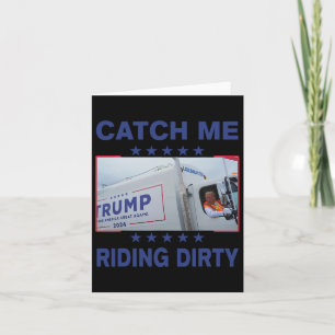 Tarjeta Atrápenme Con Basura Sucia Y Graciosa Para Trump S