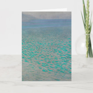 Tarjeta Attersee, pintura de paisajes costeros, Gustav Kli
