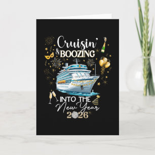 Tarjeta Atuendo de Crucero y Fiesta de Año Nuevo 2026 1 