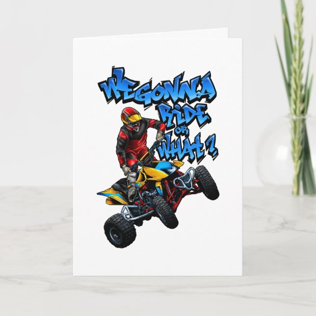 Tarjeta ATV - Vamos A Viajar O Qué? Camiseta (Anverso)