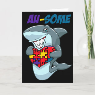 Tarjeta Au Some Shark Increíble Rompecabezas Autista Conci
