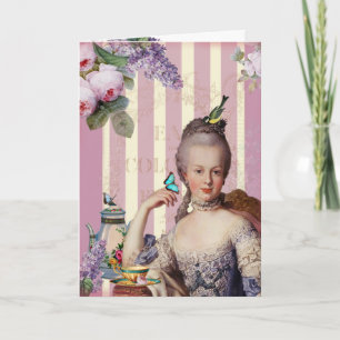 Tarjeta Au Trianon pequeno de Thé - el rosa vierte Vous