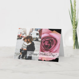 Tarjeta Audaces Rosas de Primavera Rosa y Morada Día de la