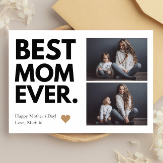 Tarjeta Audaz mejor foto de mamá del día de la madre
