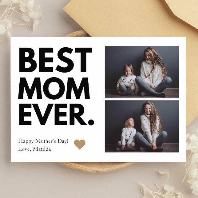 Tarjeta Audaz mejor foto de mamá del día de la madre (Subido por el creador)