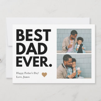 Tarjeta Audaz mejor papá jamás Día del Padre multifoto