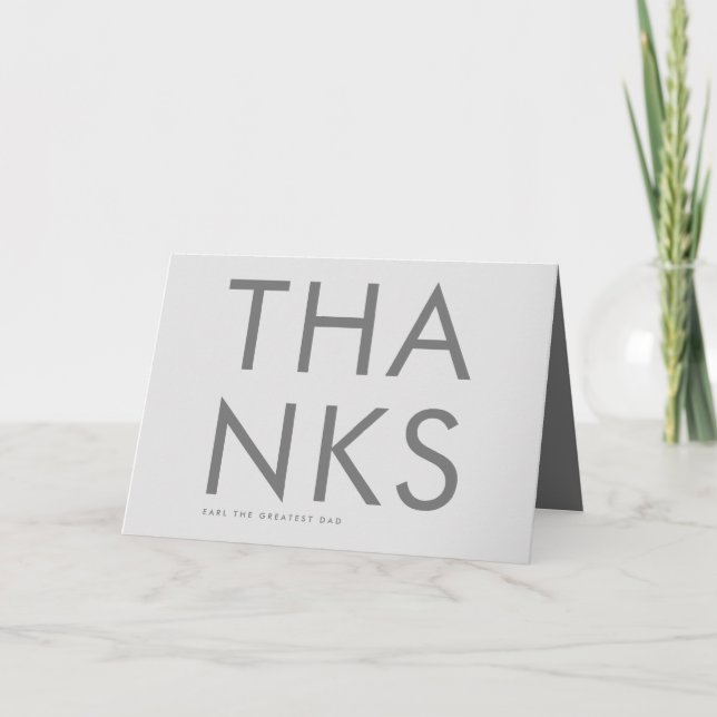 Tarjeta Audaz nombre gris ultraconservador simple día del  (Anverso)