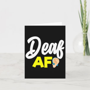 Tarjeta Audición - Sordo - No puede oír - Conciencia Sorda