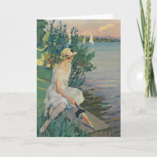 Tarjeta Auf der Seemauer   Edward Cucuel