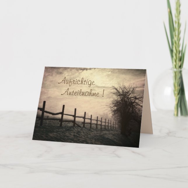 Tarjeta ¡Aufrichtige Anteilnahme! (Anverso)