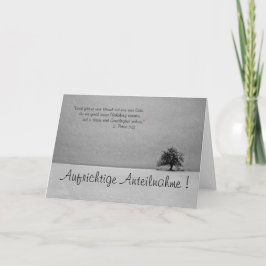 Tarjeta Aufrichtige Anteilnahme - mit Spruch aus der Bibel