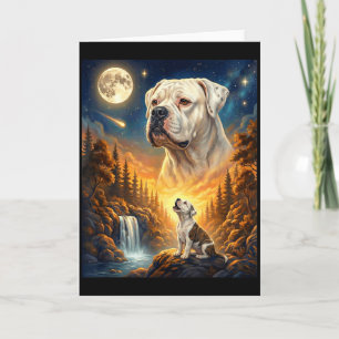 Tarjeta Aullando a la luna meme animal perro americano