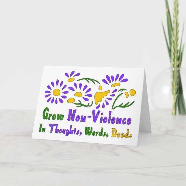 Tarjeta Aumentar la no violencia (Anverso)