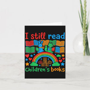 Tarjeta Aún leo libros infantiles amante de los libros div