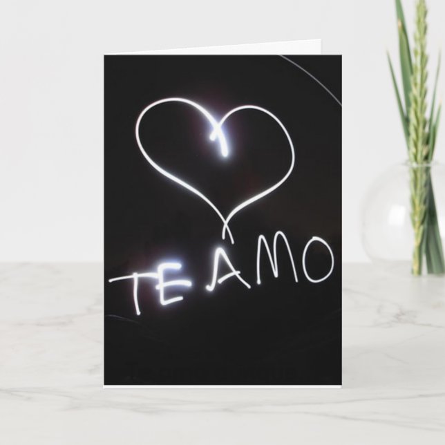 Tarjeta Aunque de Te amo… (Anverso)