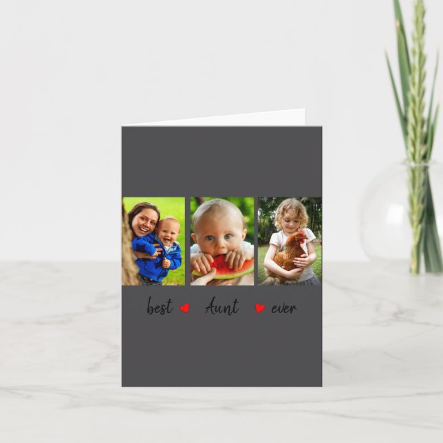 Tarjeta Aunt Ever 3 Photo  (Anverso)
