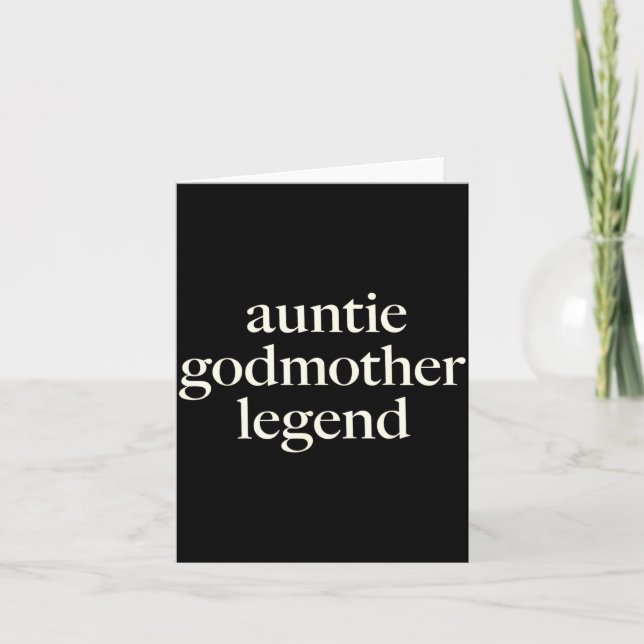 Tarjeta Aunt Godmother Legend Funny Godparent S Gift Aunt  (Anverso)
