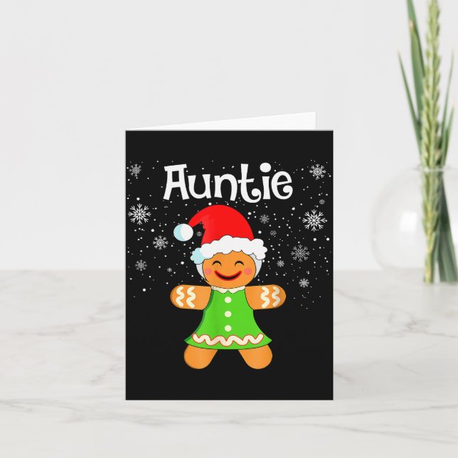 Tarjeta Auntie Gingerbread Family Matching Christmas Women (Anverso)
