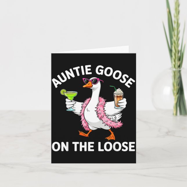 Tarjeta Auntie Goose On The Loose Funny Goose Gles St Patr (Anverso)