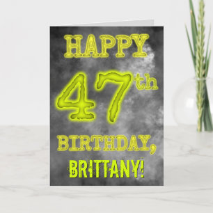 Tarjeta Aura brillante espeluznante aspecto "FELIZ CUMPLEA