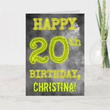 Aura Brillante Espeluznante "FELIZ CUMPLEAÑOS 20"