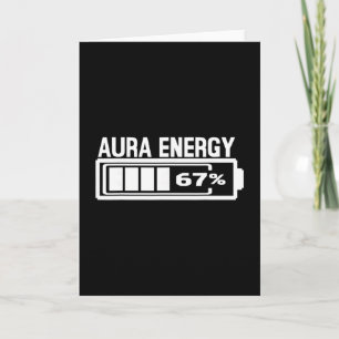 Tarjeta Aura Energía 67 Divertido Seis Siete Meme Gen Alph