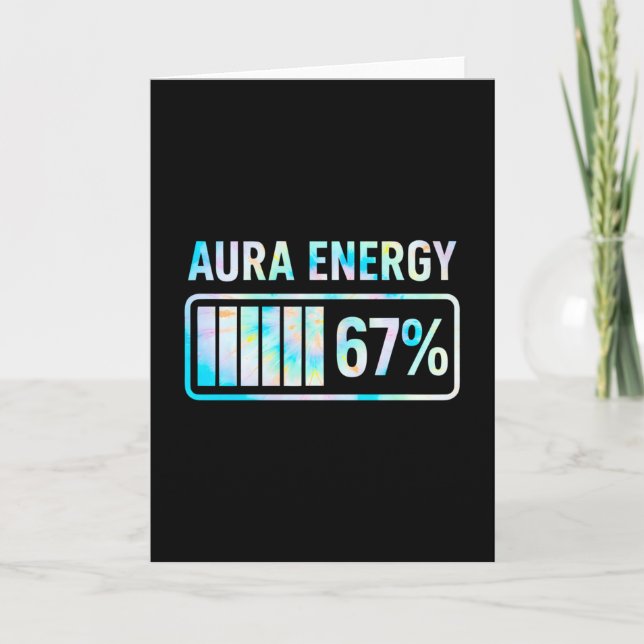Tarjeta Aura Energy 67 67 Seis Siete Meme  (Anverso)