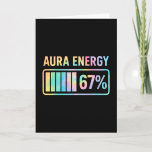 Tarjeta Aura Energy 67 Divertido Seis Siete Meme Gen Alpha
