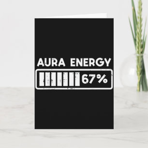 Tarjeta Aura Energy 67 Número Divertido 6 7 Meme Niños Jóv