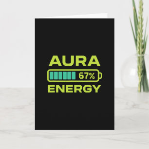 Tarjeta Aura Energy 67 Por ciento Meme Seis Siete Farming 