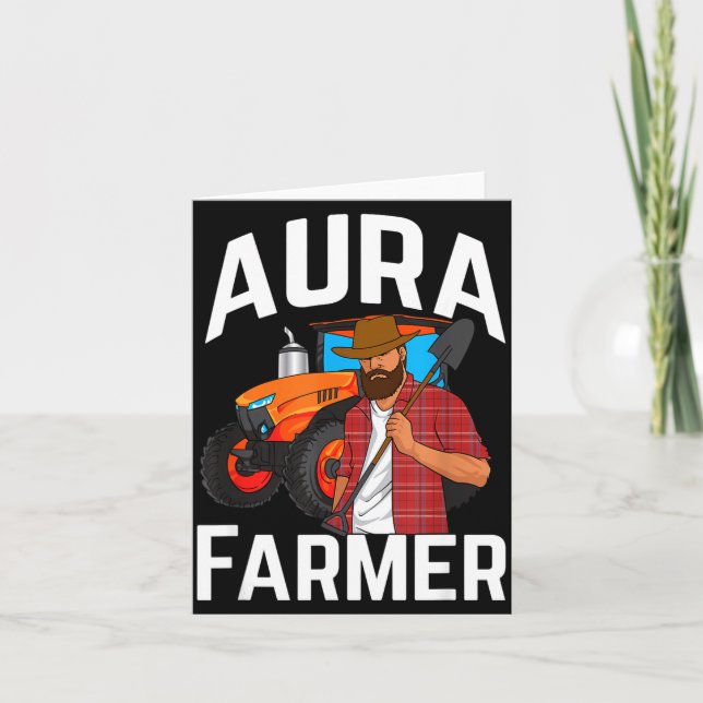 Tarjeta Aura Farmer Funny Meme  (Anverso)