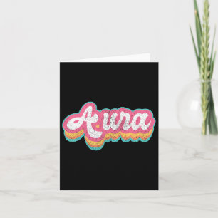 Tarjeta Aura Nombre de Niña Vintage 70s 80s Personalizado
