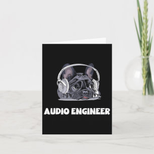 Tarjeta Auriculares de Bulldog Francés - Para el mejor pap