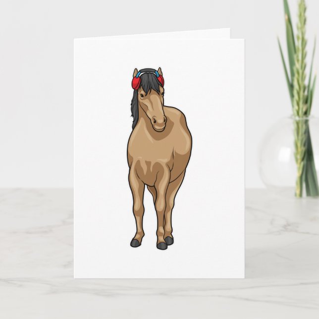 Tarjeta Auriculares de música de caballos (Anverso)