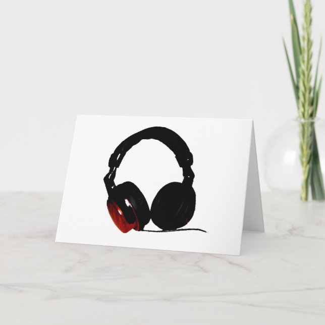 Tarjeta Auriculares de Pop Art (Anverso)