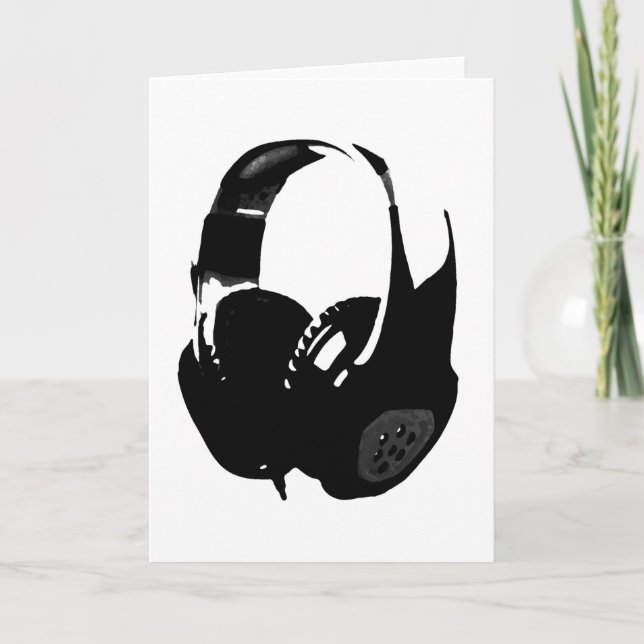 Tarjeta Auriculares de Pop Art (Anverso)