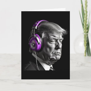 Tarjeta Auriculares Donald Trump Divertido Presidente Arte