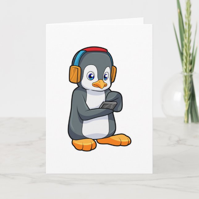 Tarjeta Auriculares Penguin Music (Anverso)