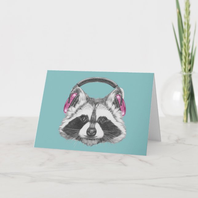 Tarjeta Auriculares Raccoon (Anverso)