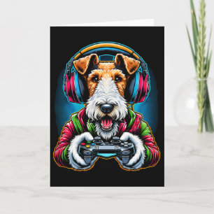Tarjeta Auriculares Videojuego Alambre Terrier de zorro Pe