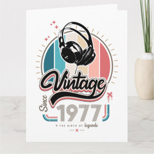 Tarjeta Auriculares vintage desde 1977