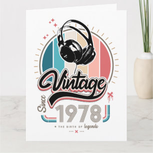 Tarjeta Auriculares vintage desde 1978
