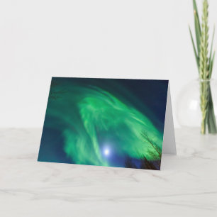 Tarjeta Aurora boreal Luz del Norte   Fairbanks